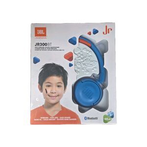 JBL JR300 Kids On-Ear Headphones Red Blue Safe Sound Kids Size Comfort by Harman